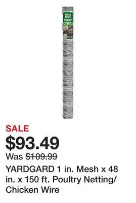 Tractor Supply Company YARDGARD 1 in. Mesh x 48 in. x 150 ft. Poultry Netting/Chicken Wire offer