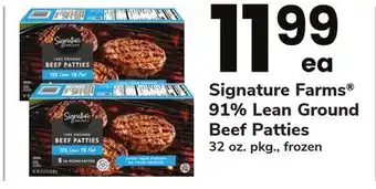 ACME Signature Farms 91% Lean Ground Beef Patties offer