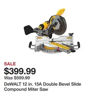 Tractor Supply Company DeWALT 12 in. 15A Double Bevel Slide Compound Miter Saw offer