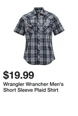 Tractor Supply Company Wrangler Wrancher Men's Short Sleeve Plaid Shirt offer