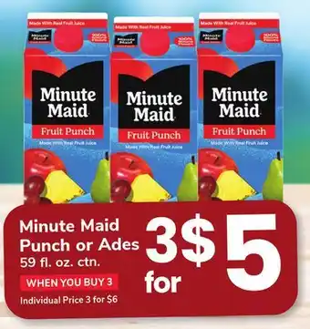 ACME Minute Maid Punch or Ades offer