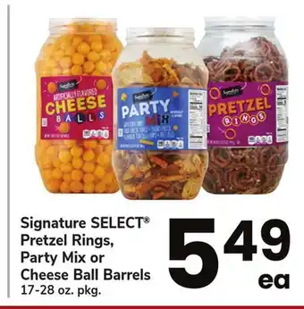 ACME Signature SELECT Pretzel Rings, Party Mix or Cheese Ball Barrels offer
