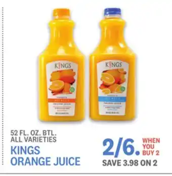 Kings Food Markets KINGS ORANGE JUICE offer