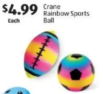 Aldi Crane Rainbow Sports Ball offer