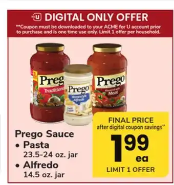 ACME Prego Sauce offer