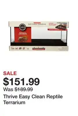 Petsmart Thrive Easy Clean Reptile Terrarium offer