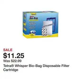 Petsmart Tetra Whisper Bio-Bag Disposable Filter Cartridge offer