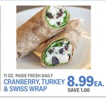 Kings Food Markets CRANBERRY, TURKEY & SWISS WRAP offer