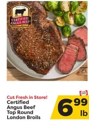 Weis Markets Certified Angus Beef Top Round London Broils offer