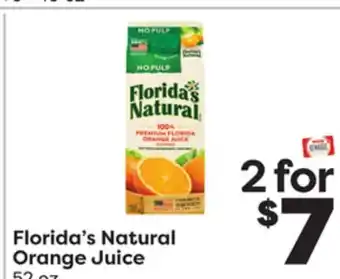 Weis Markets Florida's Natural Orange Juice offer