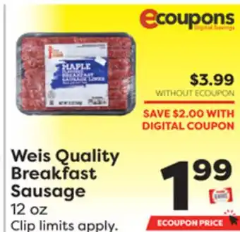 Weis Markets Weis Quality Breakfast Sausage offer