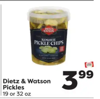 Weis Markets Dietz & Watson Pickles offer