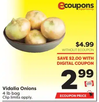 Weis Markets Vidalia Onions offer