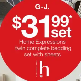 JC Penney Home Expressions twin complete bedding set with sheets offer