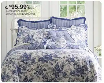 JC Penney Laurel Manor Toile Garden queen bedspread offer