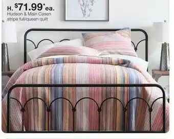 JC Penney Hudson & Main Casen stripe full/queen quilt offer