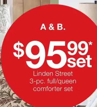 JC Penney Linden Street 3-pc. full/queen comforter set offer
