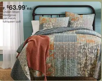 JC Penney Linden Street Westgrove patchwork full/queen quilt offer