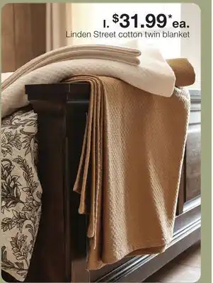 JC Penney Linden Street cotton twin blanket offer