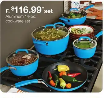 JC Penney Aluminum 14-pc. cookware set offer
