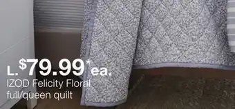 JC Penney IZOD Felicity Floral full/queen quilt offer