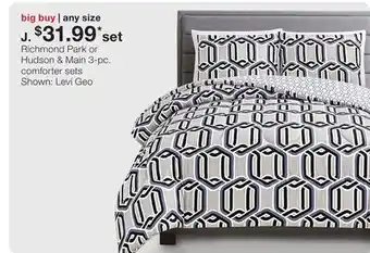 JC Penney Richmond Park or Hudson & Main 3-pc. comforter sets offer