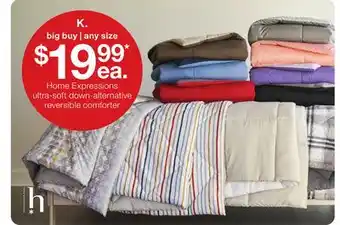 JC Penney Home Expressions ultra-soft down-alternative reversible comforter offer