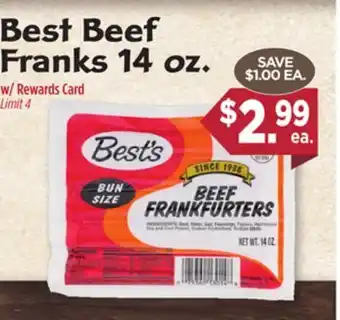 Dearborn Market Best Beef Franks offer