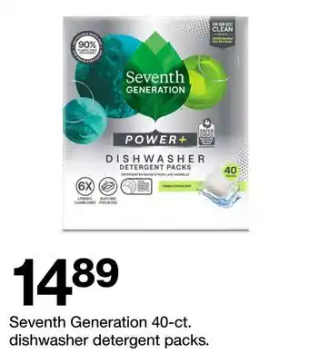 Target Seventh Generation 40-ct. dishwasher detergent packs offer