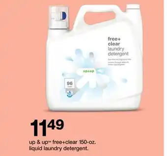 Target up & up free + clear 150-oz. liquid laundry detergent offer