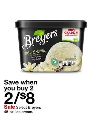 Target Select Breyers 48-oz. ice cream offer