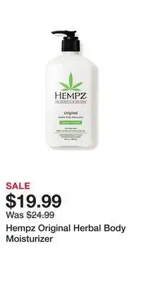 Ulta Beauty Hempz Original Herbal Body Moisturizer offer
