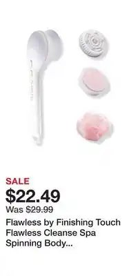 Ulta Beauty Flawless by Finishing Touch Flawless Cleanse Spa Spinning Body Brush and, Shower Wand offer