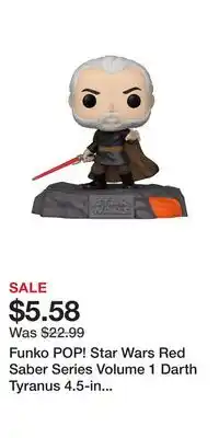 Game Stop Funko POP! Star Wars Red Saber Series Volume 1 Darth Tyranus 4.5-in Vinyl Bobblehead GameStop Exclusive offer