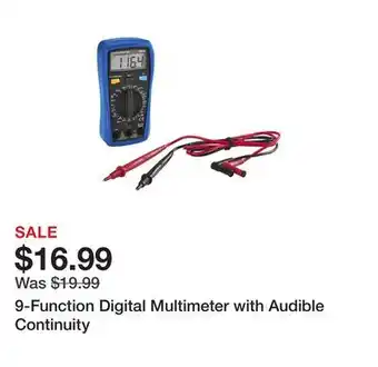 Harbor Freight Tools 9-Function Digital Multimeter with Audible Continuity offer