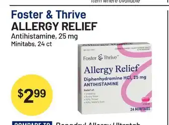 Health Mart Foster & Thrive ALLERGY RELIEF offer