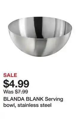 Ikea BLANDA BLANK Serving bowl, stainless steel offer