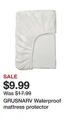 Ikea GRUSNARV Waterproof mattress protector offer