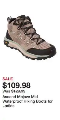 Cabela's Ascend Mojave Mid Waterproof Hiking Boots for Ladies offer