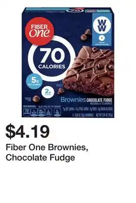 Wegmans Fiber One Brownies, Chocolate Fudge offer