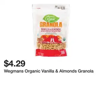 Wegmans Organic Vanilla & Almonds Granola