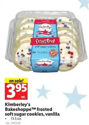Lidl Kimberley's Bakeshoppe frosted soft sugar cookies, vanilla offer