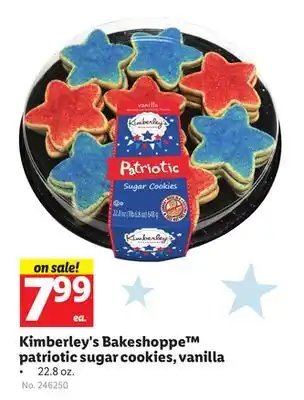 Lidl Kimberley's Bakeshoppe patriotic sugar cookies, vanilla offer