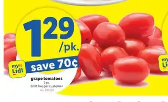 Lidl grape tomatoes offer