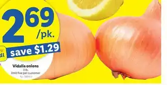 Lidl Vidalia onions offer
