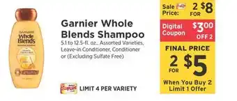 ShopRite Whole Blends Shampoo offer