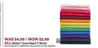 Michaels ALL Gildan Crew Neck T-Shirts offer
