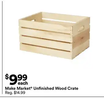 Michaels Make Market Unfinished Wood Crate offer