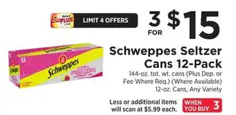 ShopRite Seltzer Cans 12-Pack offer