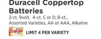 ShopRite Coppertop Batteries offer